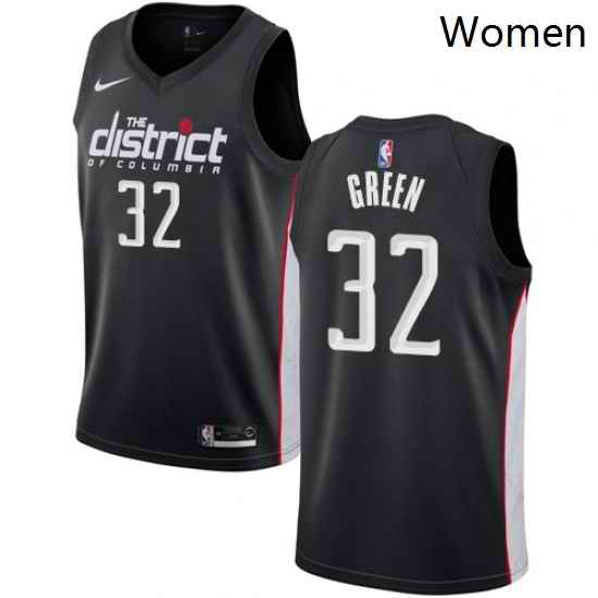 Womens Nike Washington Wizards 32 Jeff Green Swingman Black NBA Jersey City Edition